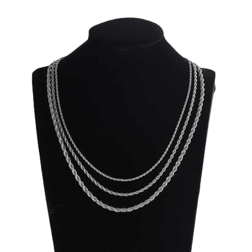 Stainless Steel Rope Chain Necklace