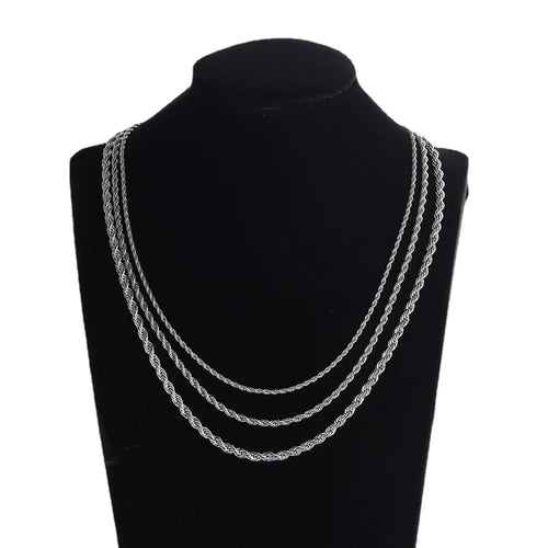 Stainless Steel Rope Chain Necklace