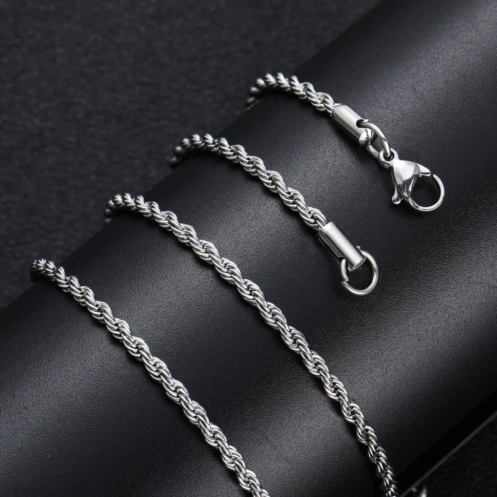 Stainless Steel Rope Chain Necklace