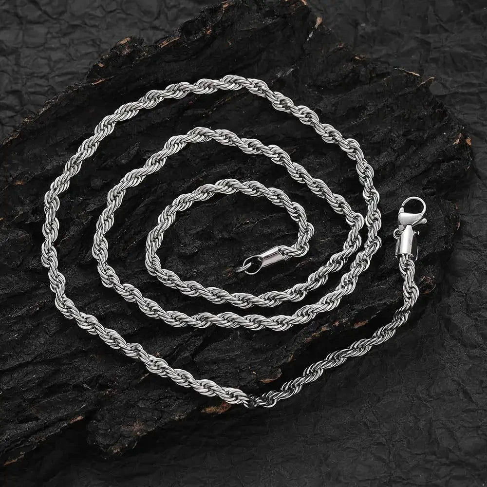 Stainless Steel Rope Chain Necklace