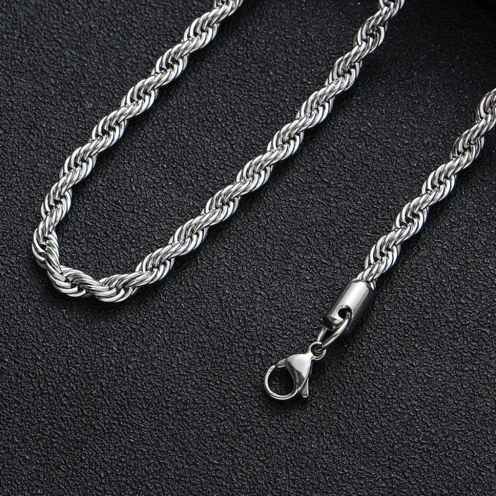 Stainless Steel Rope Chain Necklace