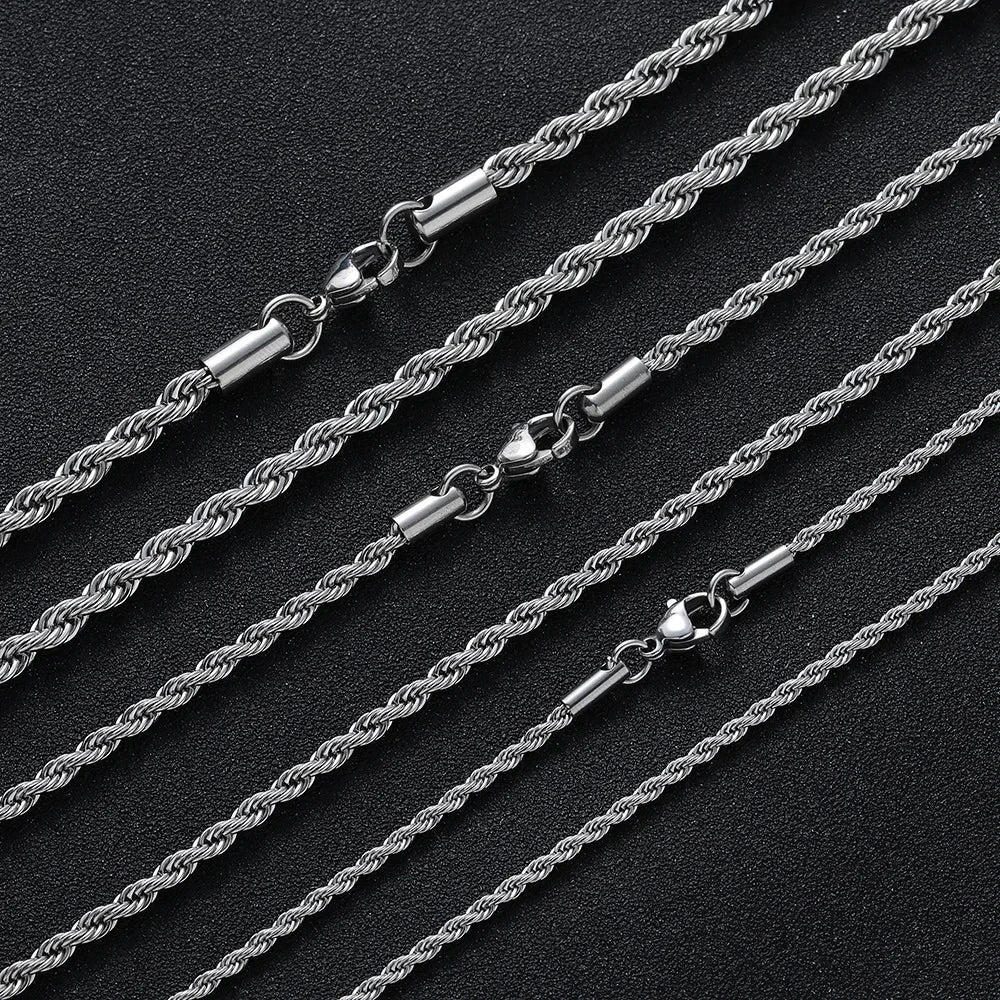 Stainless Steel Rope Chain Necklace